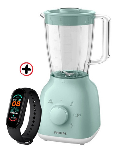 Licuadora Philips Hr2125 500w Jarra 1.5l Resistente + Reloj