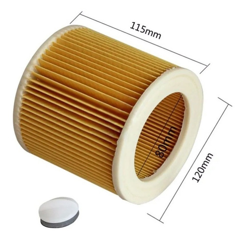 Imagen 2 de 4 de Karcher Filtro Para Mod Wd2 Wd3 Mv2 Mv3 Se4001 Nt20