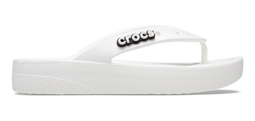 Ojotas Crocs Classic Flip Platform Blanco