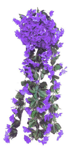 Flor Violeta Artificial Para Pared Con Forma De Flor Colgant