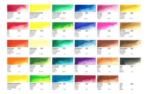 Set De 18 Acuarelas Profesionales 7.5ml Shinhan Art Watercol