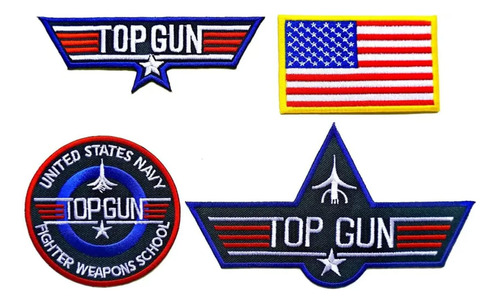 Parches Top Gun, Parche De Emblemas Parche De Moral Bordados