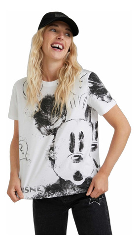 Polera Desigual M Nueva Mickey Blanco