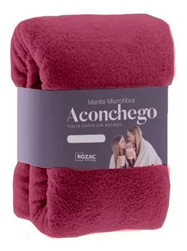 Cobertor Manta Microfibra King Vinho 2,20m X 2,40m Rozac