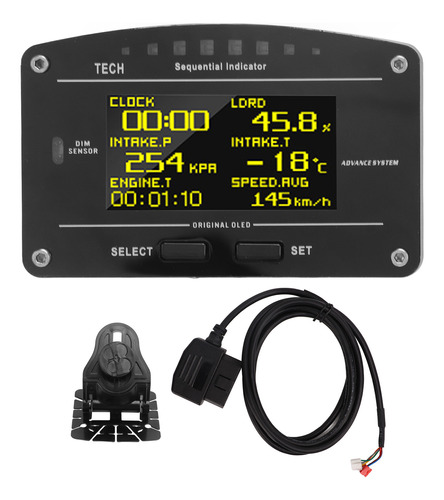 Pantalla Dash Race, Calibre Obd2 De 9 V A 16 V, Preciso Do90