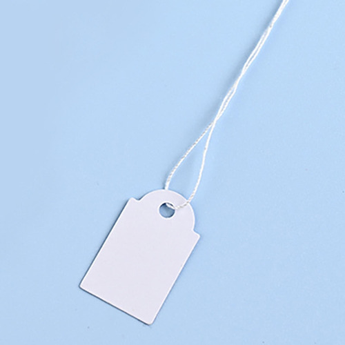 100 Etiquetas De Regalo En Con Cuerda Adjunta Para 25x15mm