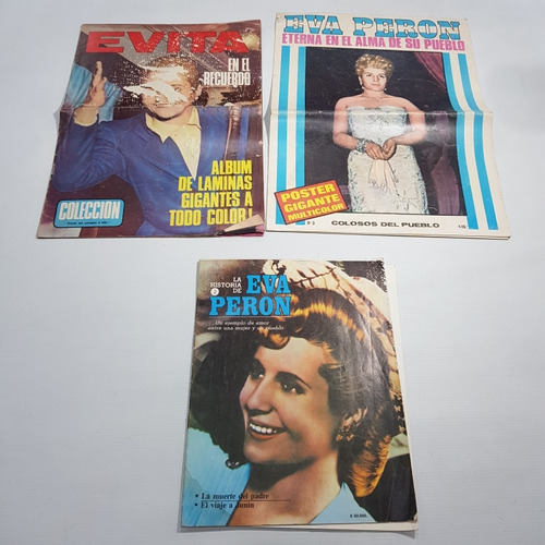 Evita Peronismo Gran Poster + Revistas Lote X 3 Mag 61612