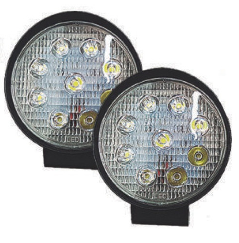Par De Faros Alta Potencia Redondo 9 Led Slim Fa536
