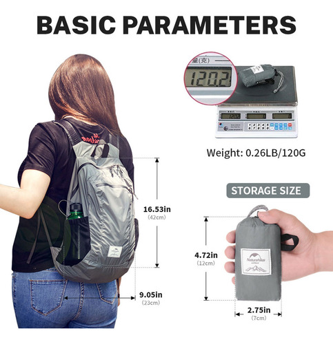 Mochila De Viaje Impermeable De 18 Litros, Ligera Para Sende