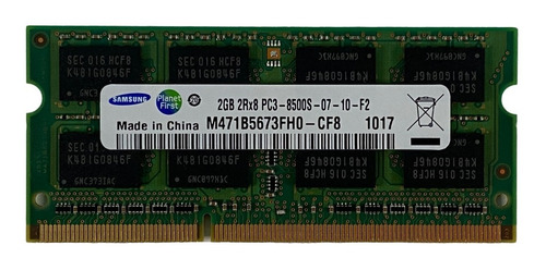 Memoria Ram Samsung 2gb Ddr3 Pc3 8500 (1066 Mhz) Sodimm