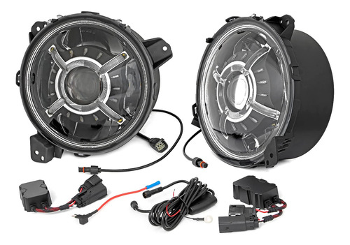 Rough Country Faro Led Redondo 9  Para Jeep Jl Jlu Gladiator