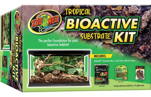 Zoo Med Kit De Sustrato Bioactivo Tropical Para Terrarios