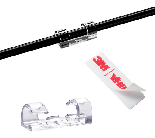Organizador De Cables Autoadhesivo Transparente Para Clips D