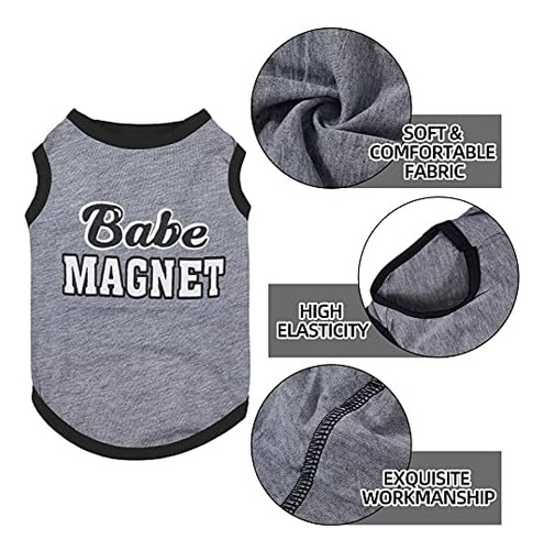 8 Camisas Para Perros, Ropa Estampada Para Mascotas Con Letr