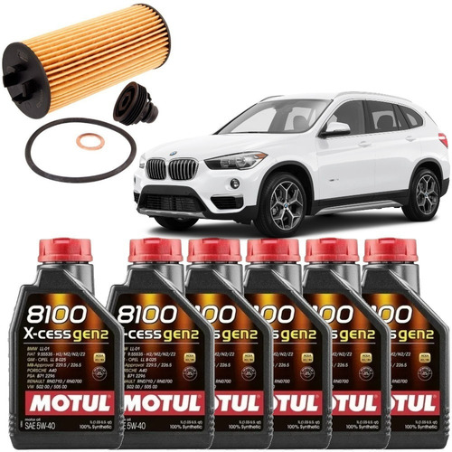 Kit Troca Óleo X1 20i 2.0 16v Turbo 5w40 8100 5w40 Woe226