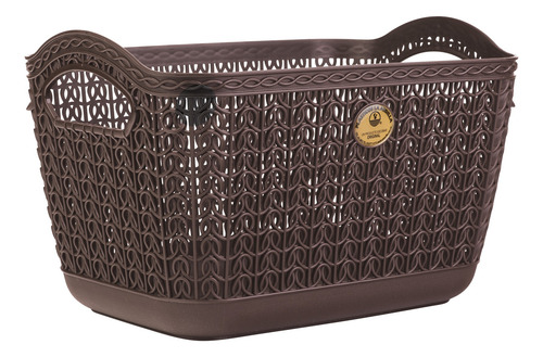 Set 3 Canastas Mitril Med Resistentes Organizadoras 18x19x29 Chocolate Mitril Med