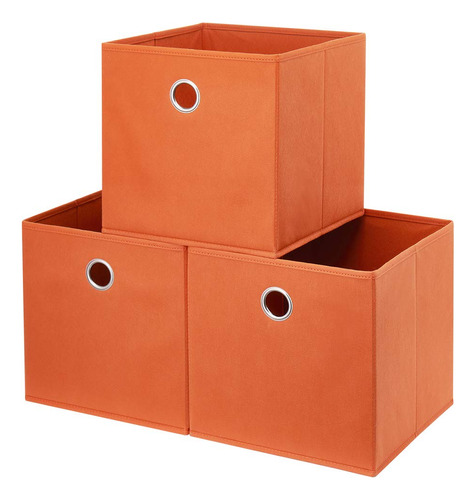 Qy-sc20-3 - Cubos De Almacenamiento Color Naranja De 11 X 11