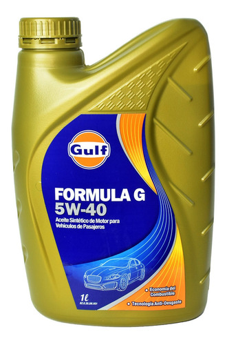 Aceite Sintetico 5w40 Formula G X 1 Litro Gulf
