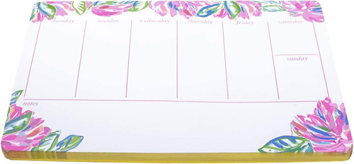 Lilly Pulitzer Undated Weekly Planner Desk Pad, Notepad Incl