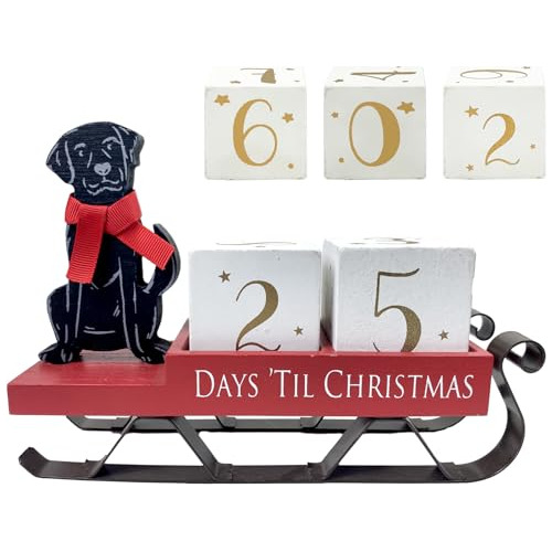 Calendario De Adviento De Navidad Santa Sleigh Countdow...