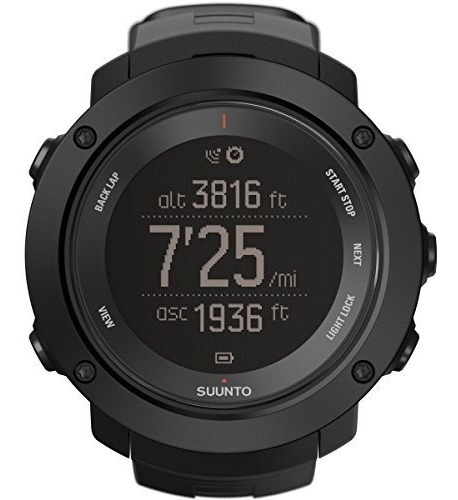 Reloj Suunto Para Hombre Color Negro Cristal Mineral Y