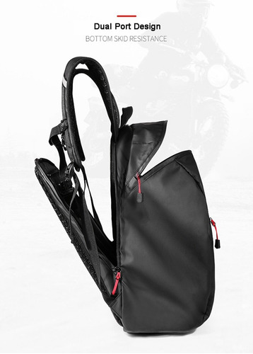 Imagen 7 de 10 de Mochila Casco Motociclista Impermeable Reflejante 29 Litros