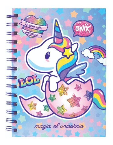 Libreta De Notas  Kawaii Onix Doble Espiral Metalico Danpex