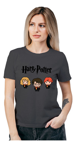 Polera Mujer Harry Potter Cartoon Peliculas Algodón Wiwi
