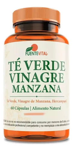 Vinagre Manzana + Té Verde, 2 Frascos, 120 Cápsulas