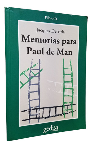 Memorias Para Paul De Man Jacques Derrida Filosofia Gedisa