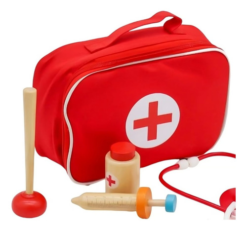 Maleta De Doctor Juguete De Madera Didáctico