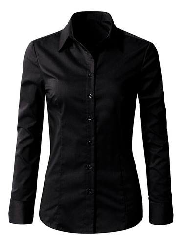 Camisa Oxford Dama Negra Camisa Dotacion Dama Camisa Negra 