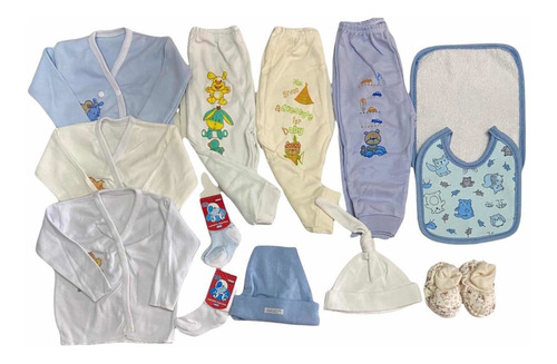 Imagen 1 de 1 de Ajuar Bebe Conjunto 13 Prendas Algodón Talle 1