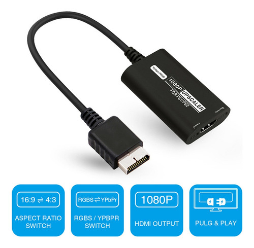 Adaptador Compatível Com Hdmi Rgb-ypbpr Upscaler 16:9/4:3 As