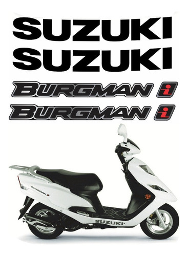 Kit Adesivo Para Suzuki Burgman 2011 14274 Cor Cinza/preto