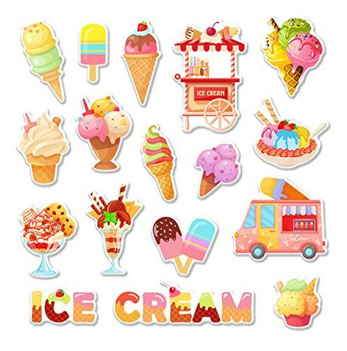 34pcs Gelatinas De Helado  Para Ventanas - Decoración Verani