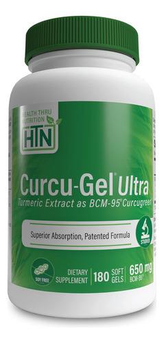 Curcu, Gel Ultra De 0,018 Oz, Bcm-95 Realza La Absorci&oacut