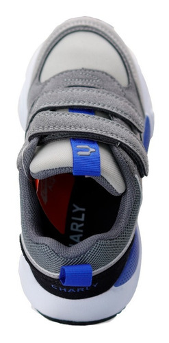 Imagen 3 de 7 de Tenis Niño Charly 1069913 Gris 15-21 Gnv®