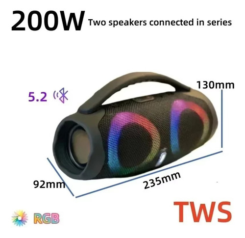 Altavoz Bluetooth Inalámbrico Portátil Impermeable, Alta Pot
