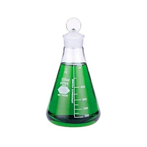 Matraz Erlenmeyer De Vidrio 25ml C/tapon Esmerilado Kimax