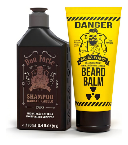 Combo Shampoo Barba Don Juan + Beard Balm Danger Barba Forte