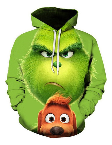 Suéter Feo, Grinch Sudadera Con Capucha Impresa En 3d