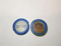 Comprar Antiguas Fichas Casino 2000 Lote X 2 Ro 1980