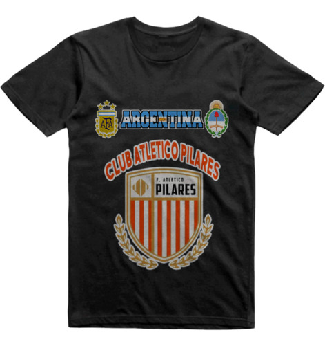 Remera Infantil Negra Atletico Pilares San Rafael