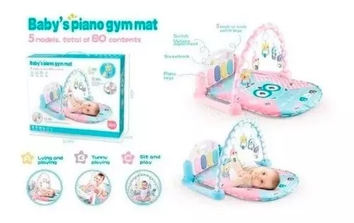 Gimnasio Piano Pataditas, Manta Juegos Bebe, Manta Actividades Bebe con  Sonido y Accesorios, Gimnasio Bebe (Rosa) : : Bebé