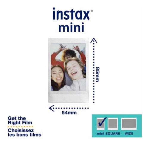 Imagen 5 de 5 de Repuesto Fujifilm Instax-mini-paquete Película Instantánea
