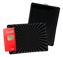 Comprar Porta Cartão De Credito Preto Efeito Raios De Sol