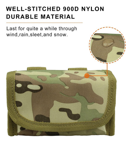 10 Round Shotgun Shotshell Reload Holder Molle Pouch For 12