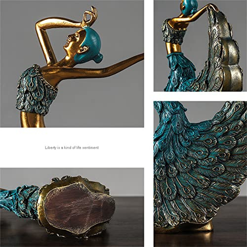 Estatua De Pavo Real Azul Para Decoración De Sala.