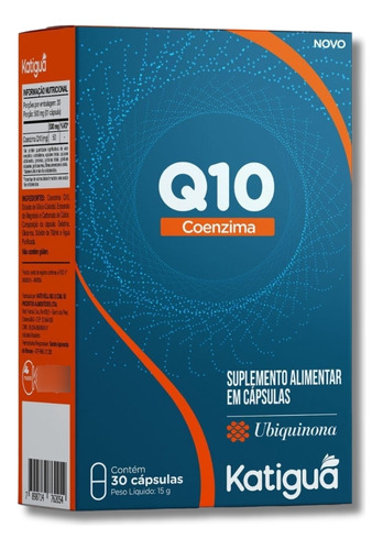 Suplemento Coenzima Q10 100mg Ubiquinona 30caps Katiguá Sabor Sem Sabor 30caps